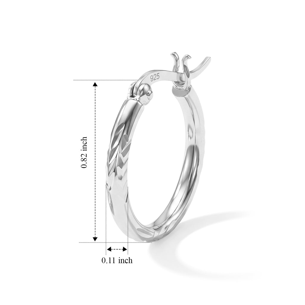 Sterling Silver Hoop Earring with Clasp_8763548_4