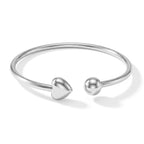 Sterling Silver Heart Bangle (Size - 7.5)_8763550