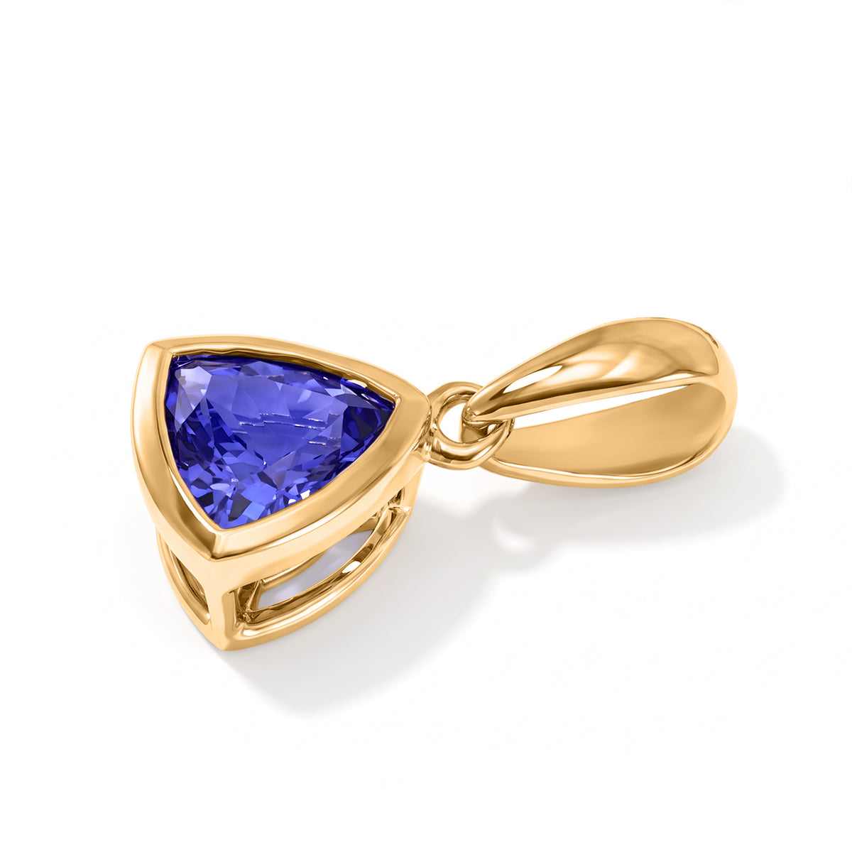9K Yellow Gold AAA Tanzanite Solitaire Pendant 8763625 3