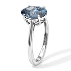 Luxuriant - 950 Platinum SGL Certified Lab Grown Blue Diamond (VS) Solitaire Ring 3.00 Ct, Platinum Wt. 3.80 Gms_8764245_3