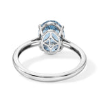 Luxuriant - 950 Platinum SGL Certified Lab Grown Blue Diamond (VS) Solitaire Ring 3.00 Ct, Platinum Wt. 3.80 Gms_8764247_4