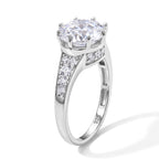 D'Joy - Moissanite Ring in Rhodium Overlay Sterling Silver 4.10 Ct._8764259_3