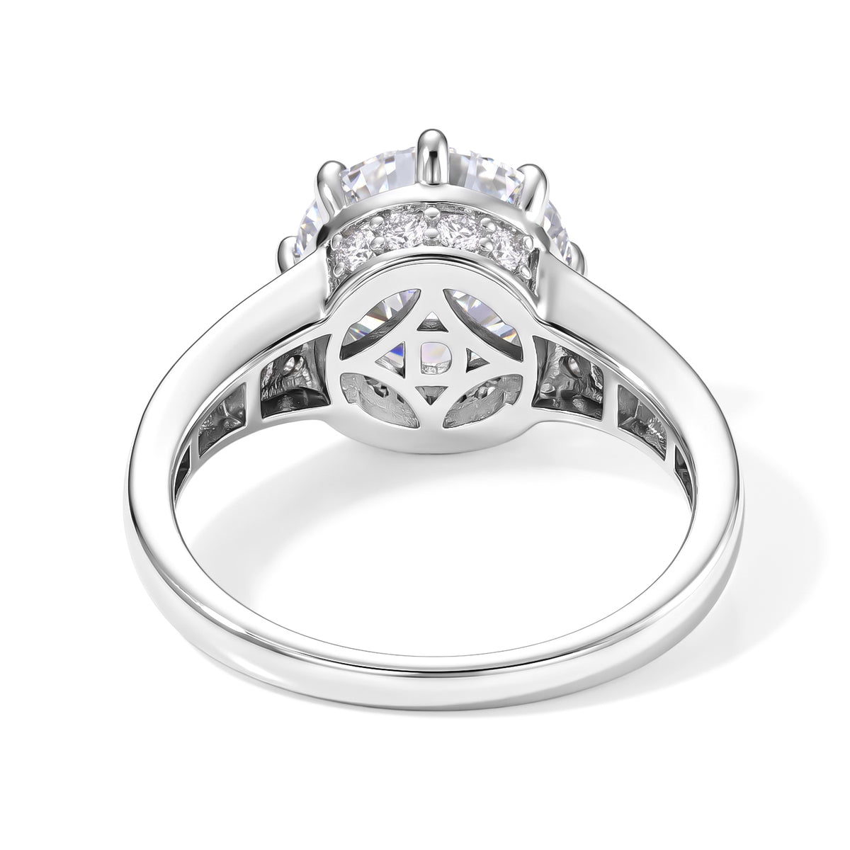 D'Joy - Moissanite Ring in Rhodium Overlay Sterling Silver 4.10 Ct. 8764259 4