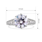 D'Joy - Moissanite Ring in Rhodium Overlay Sterling Silver 4.10 Ct._8764259_5