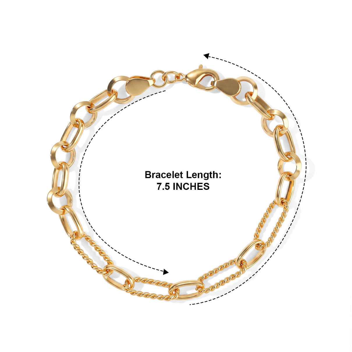 Bracelet (Size - 7.5) in Yellow Gold Tone 8764576 2