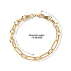 Bracelet (Size - 7.5) in Yellow Gold Tone_8764576_2