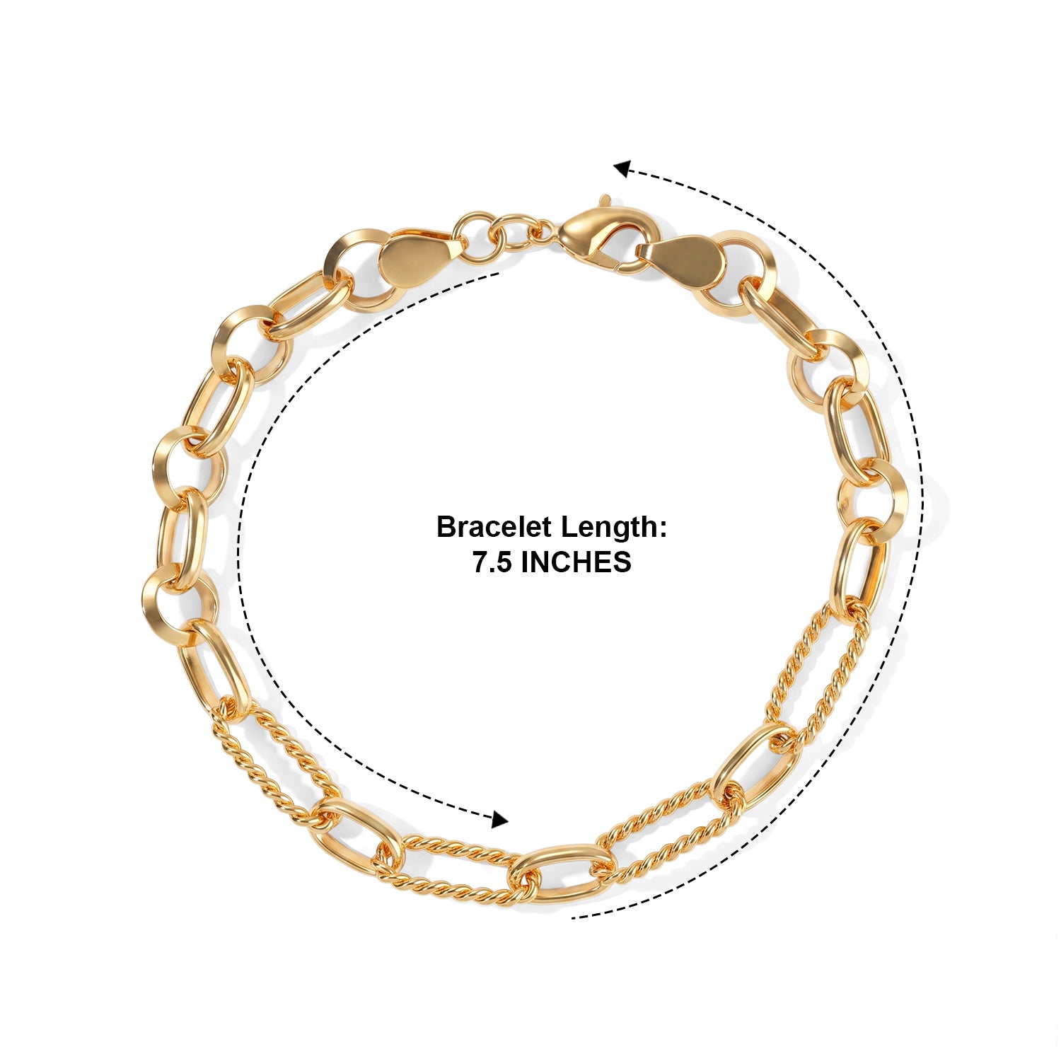 Bracelet (Size - 7.5) in Yellow Gold Tone 8764576 2