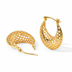 EverTrue Bronzella Collection - Filigree Hoop Earring with Clasp in 18K Gold Plating_8764674_3