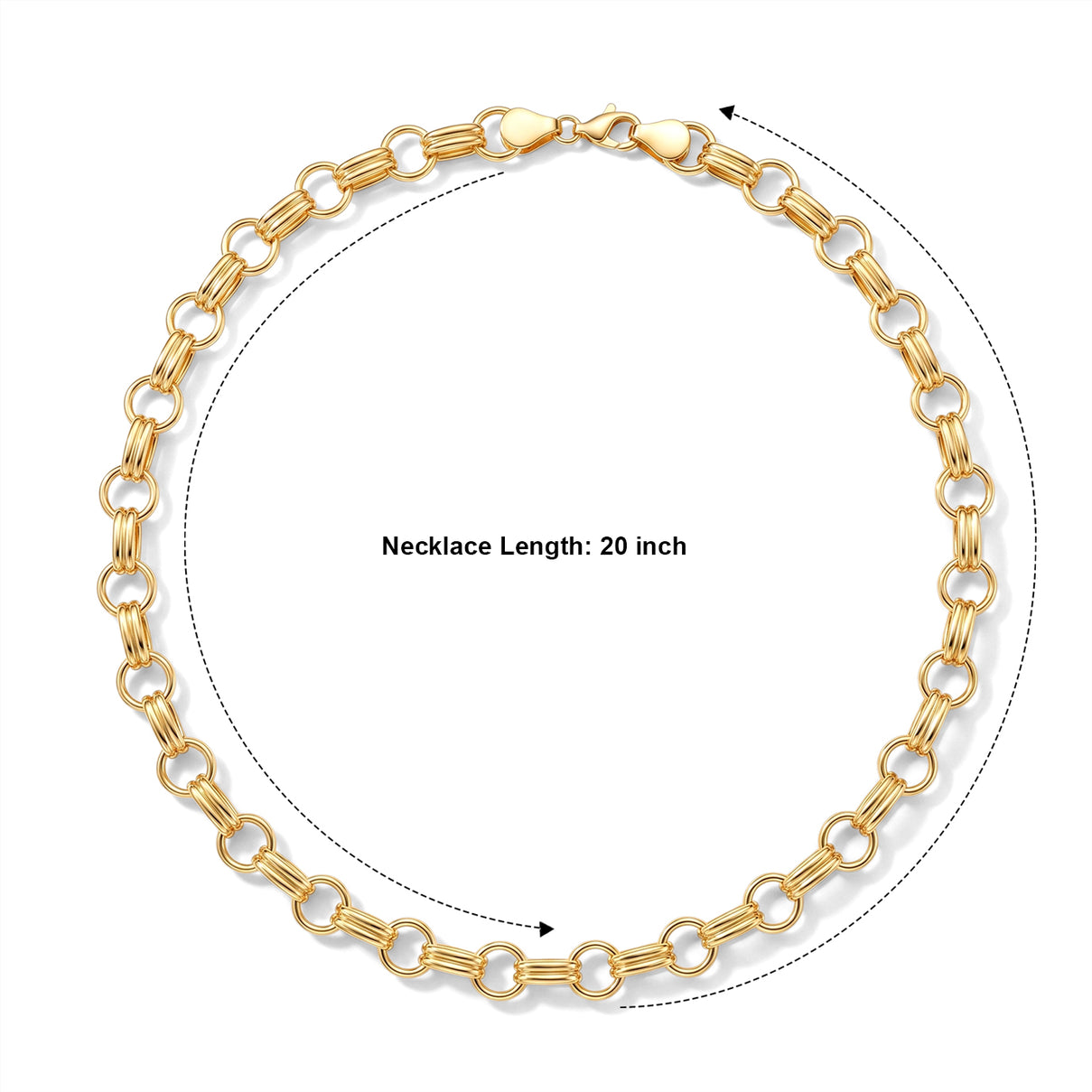 Necklace (Size - 20) in Yellow Gold Tone 8764764 2