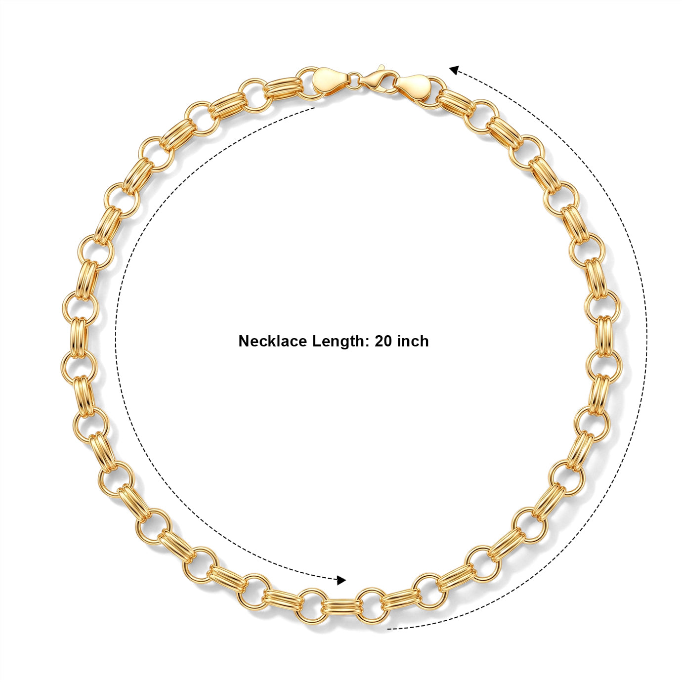 Necklace (Size - 20) in Yellow Gold Tone 8764764 2