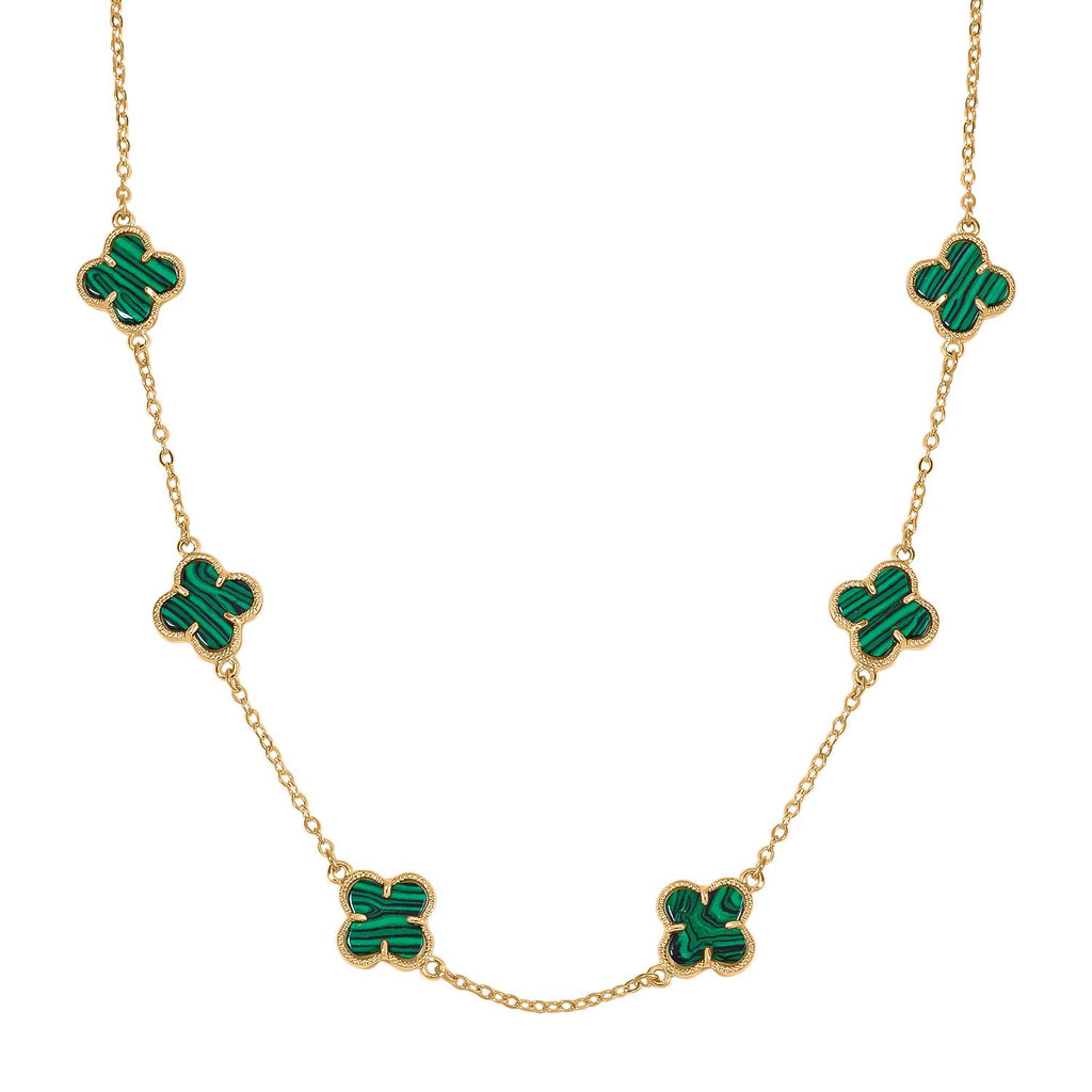 Created Malachite Fancy Necklace (Size - 20)  2.000  Ct._8765416