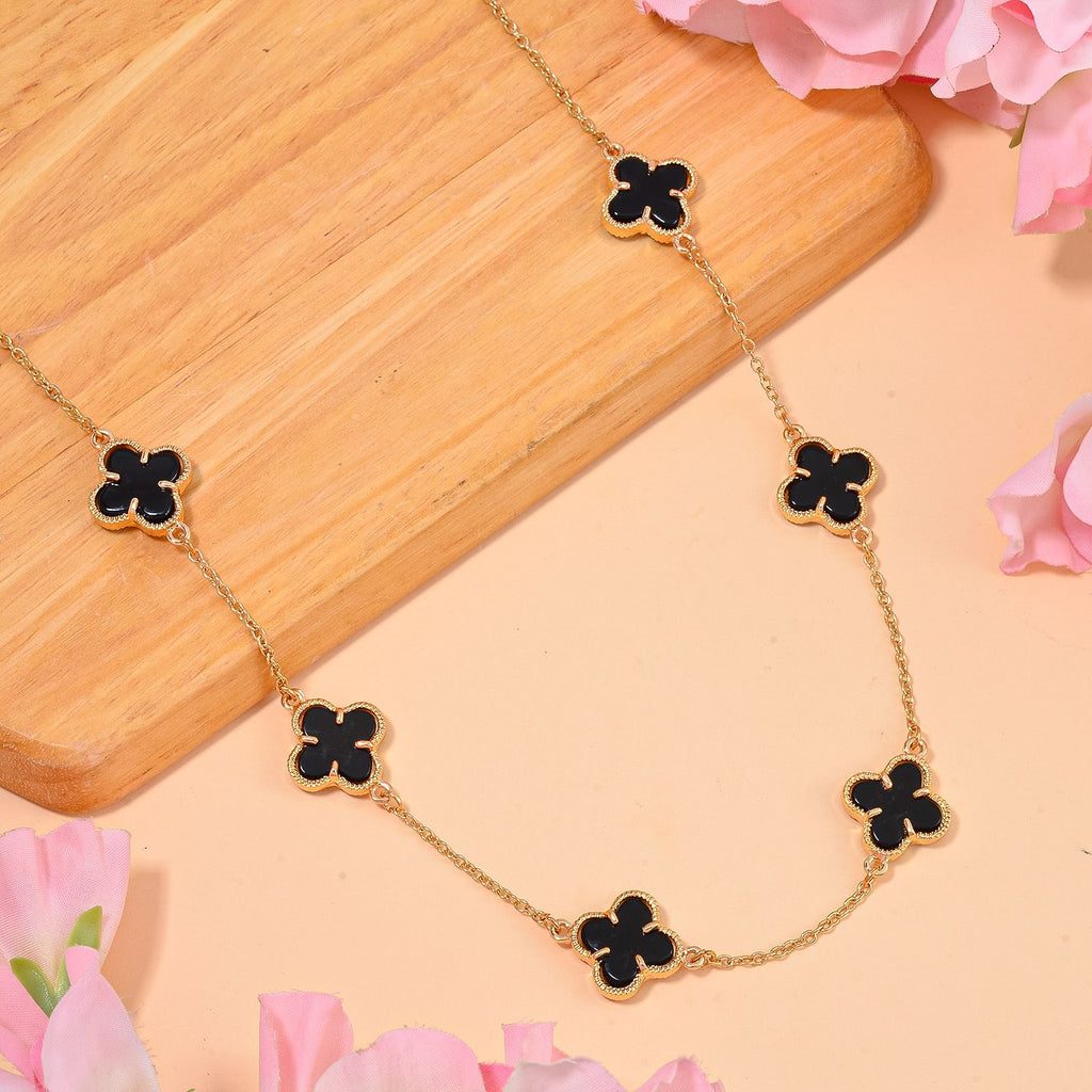 Black Dyed Agate Fancy Necklace (Size - 20)  2.000  Ct._8765512_1