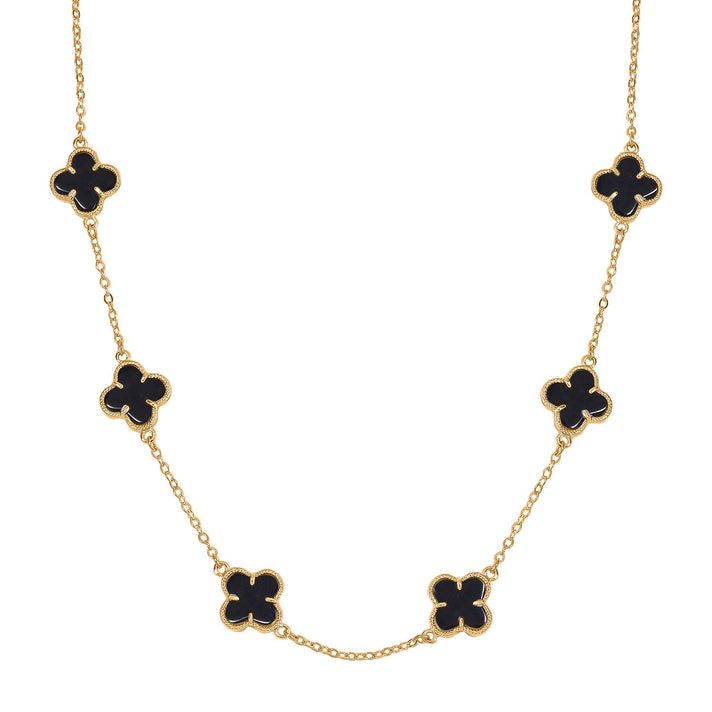 Close Out Deal- Lapis Lazuli Plum Blossom Necklace (Size - 20+2 Ext) 8765527 1