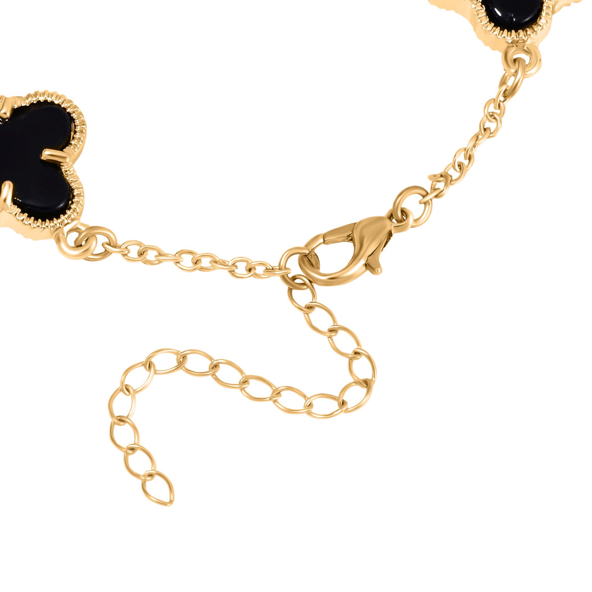Black Dyed Agate Plum Blossom Bracelet (Size - 7.5) 8765529 2