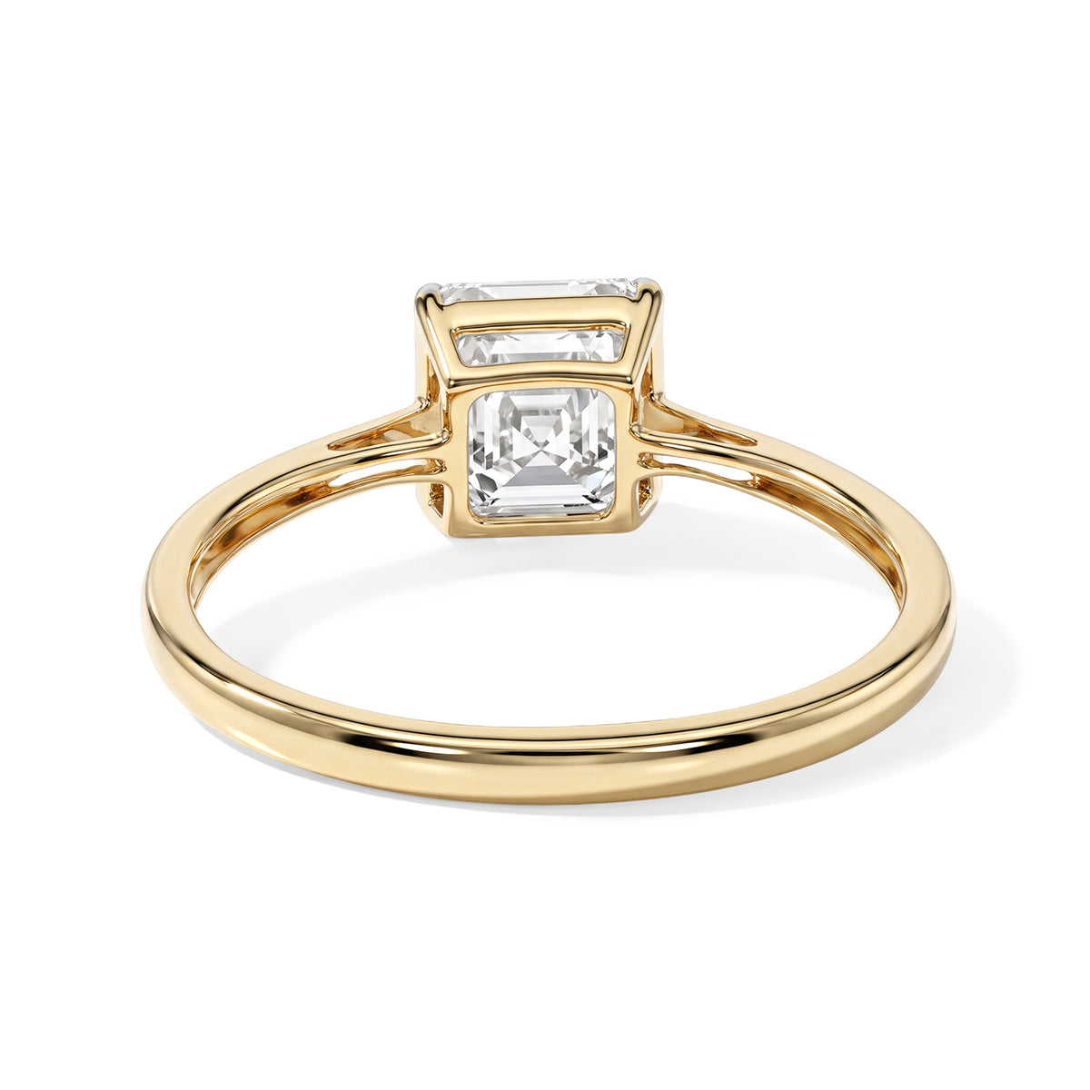 Luxuriant - 9K Yellow Gold SGL Certified Lab Grown Diamond (VS-E-F) Asscher Cut Solitaire Ring 2.00 Ct. 8767577 4