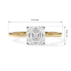 Luxuriant - 9K Yellow Gold SGL Certified Lab Grown Diamond (VS/E-F) Asscher Cut Solitaire Ring 2.00 Ct._8767577_6