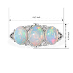 D'Joy - AAA Ethiopian Opal & Moissanite Ring in Rhodium Overlay Sterling Silver 1.90 Ct._8768619_5