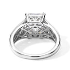 D'Joy - Moissanite Solitaire Ring in Rhodium Overlay Sterling Silver 3.73 Ct._8768874_3