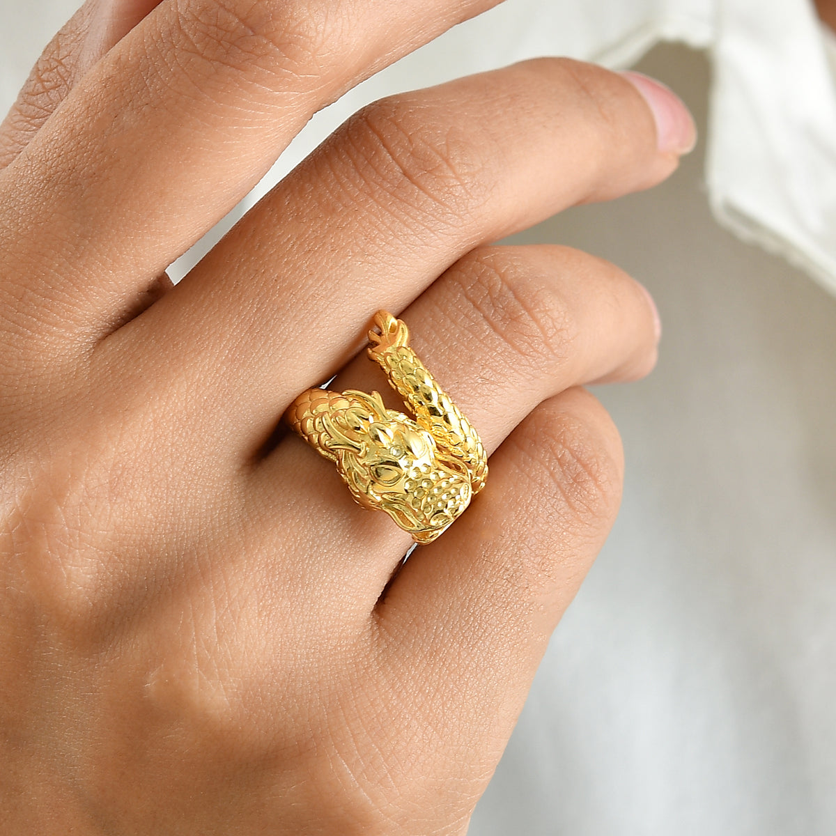 EverTrue Bronzella Collection - Dragon Ring in 18K Gold Plating 8769337 1
