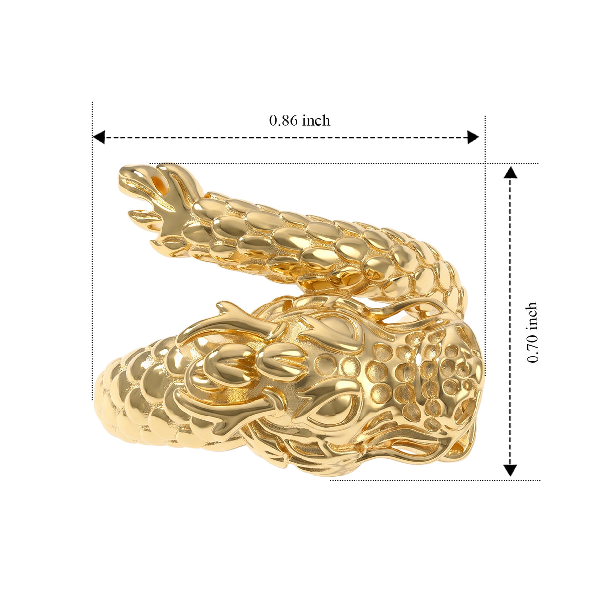EverTrue Bronzella Collection - Dragon Ring in 18K Gold Plating 8769337 5