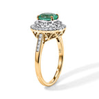Luxoro - 14K Yellow Gold AAA Colombian Emerald & Natural White Diamond Halo Ring 1.85 Ct, Gold Wt. 3.40 Gms_8770249_4