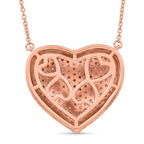 Pink Cubic Zirconia Heart Necklace (Size - 20+2 Ext) 3.00 Ct._8770473_4
