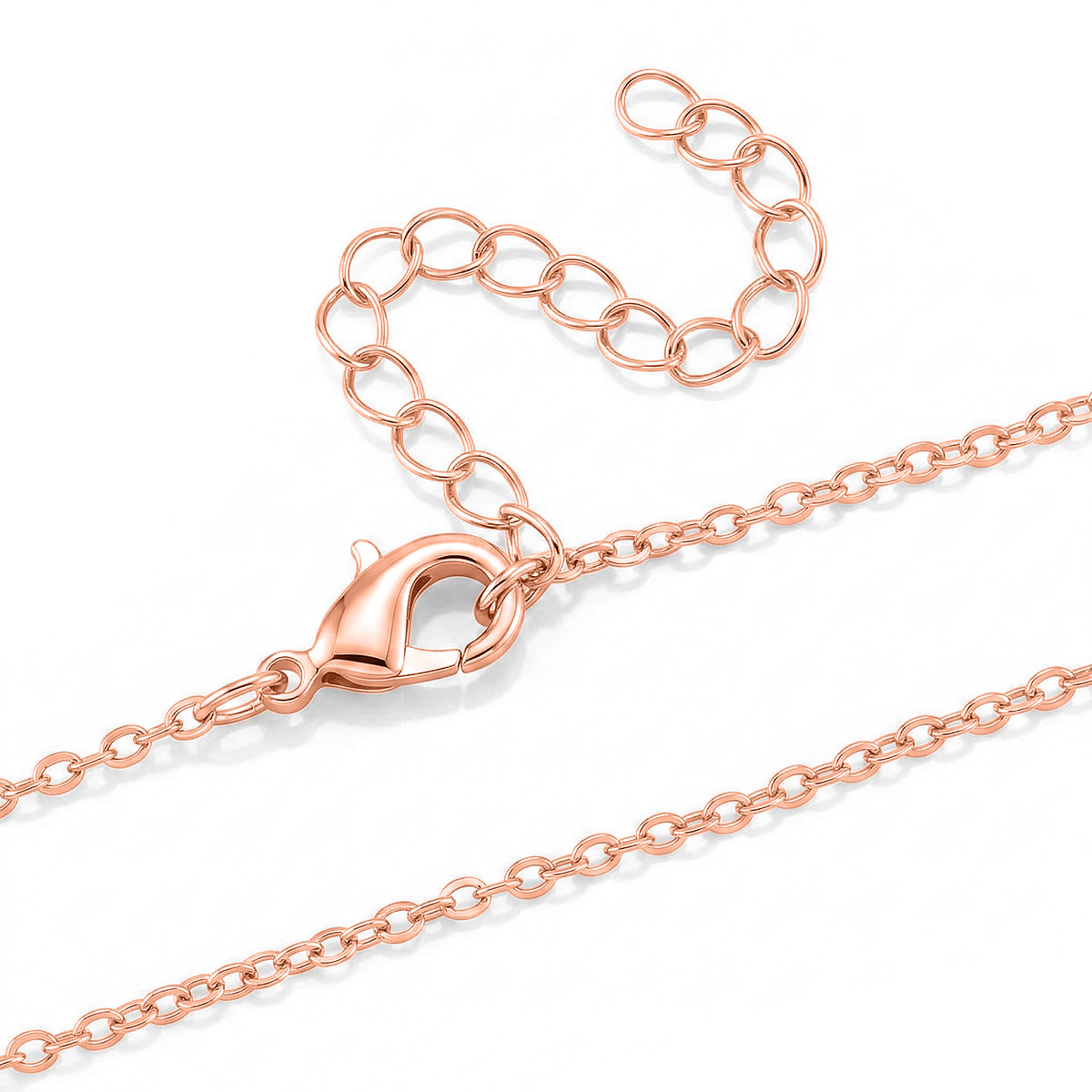 Pink Cubic Zirconia Heart Necklace (Size - 20-2 Ext) 8770473 5