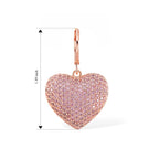 Pink Cubic Zirconia Heart Drop Earring with Lever Back 1.60 Ct._8770476_5