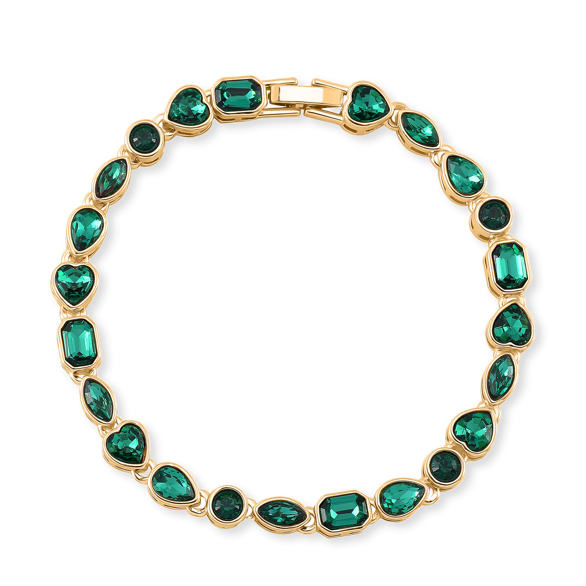 Green Crystal Bracelet (Size - 7.5) 8770493 0
