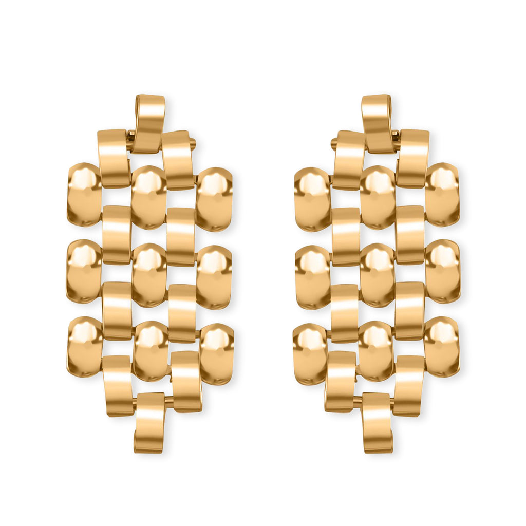 Cylindrical Beads Dangling Earring with Push Back_8770595