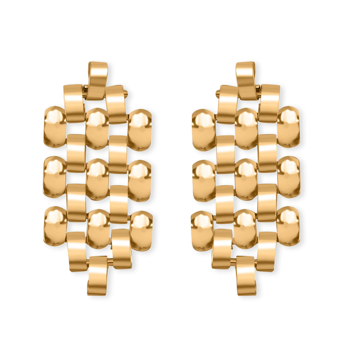 Cylindrical Beads Dangling Earring with Push Back 8770595 0