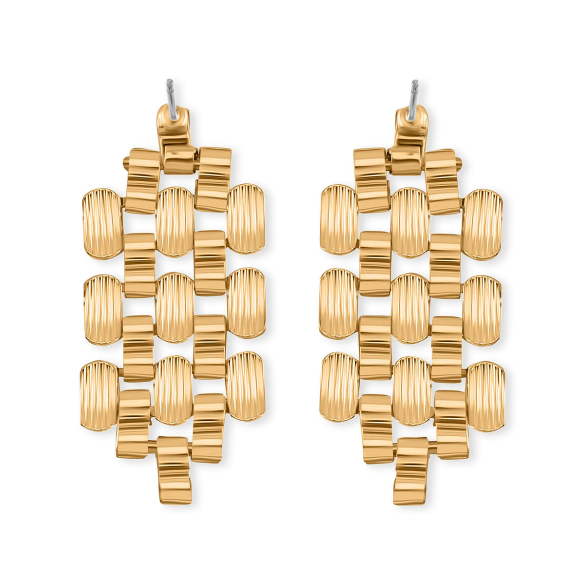 Cylindrical Beads Dangling Earring with Push Back 8770595 3