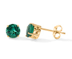 9K Yellow Gold AAA Lab Grown Columbian Emerald Earring, Gold Wt.0.72 Gms  1.660  Ct._8770598