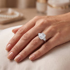 D'joy Moissanite Ring in Rhodium OverlaySterling Silver  9.040  Ct._8770608_1