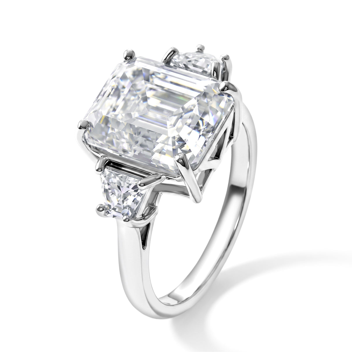D'joy Moissanite Ring in Rhodium OverlaySterling Silver  9.040  Ct. 8770608 3