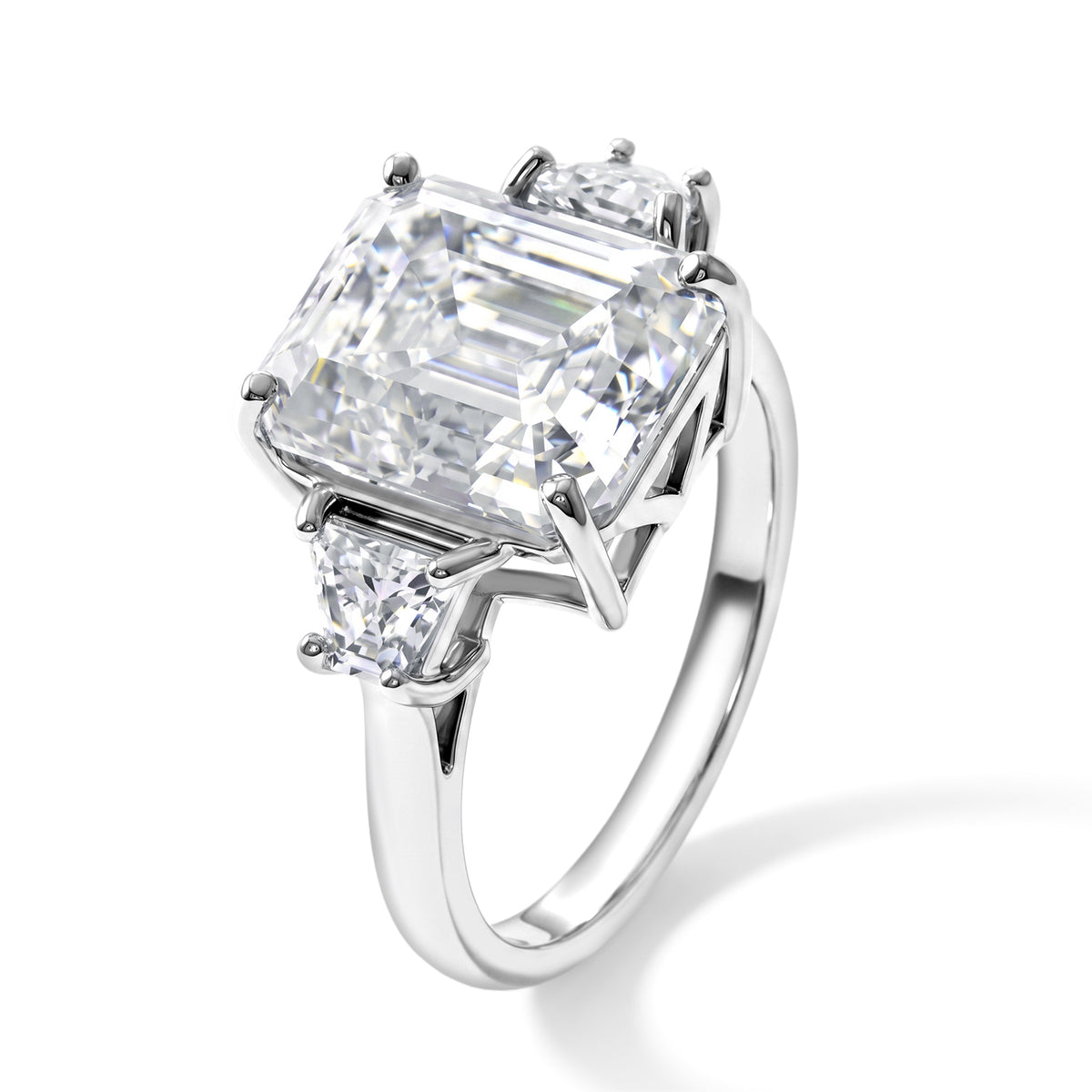 D'joy Moissanite Ring in Rhodium OverlaySterling Silver  9.040  Ct. 8770608 3