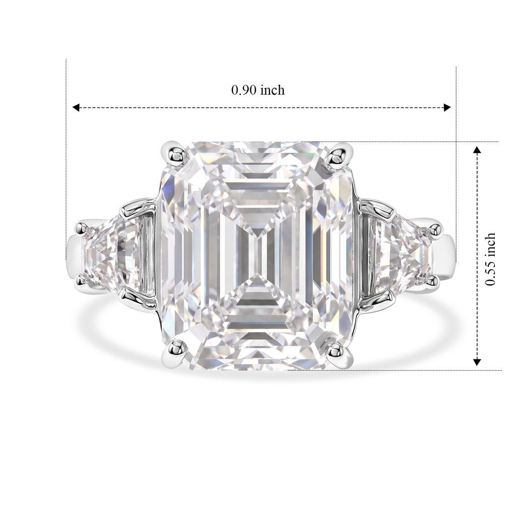 D'joy Moissanite Ring in Rhodium OverlaySterling Silver  9.040  Ct._8770608_5