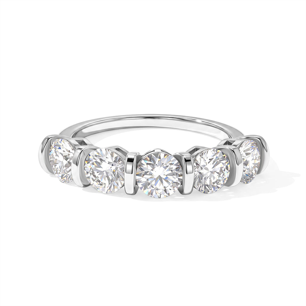 D'joy Moissanite Ring in Rhodium OverlaySterling Silver  2.140  Ct._8770632