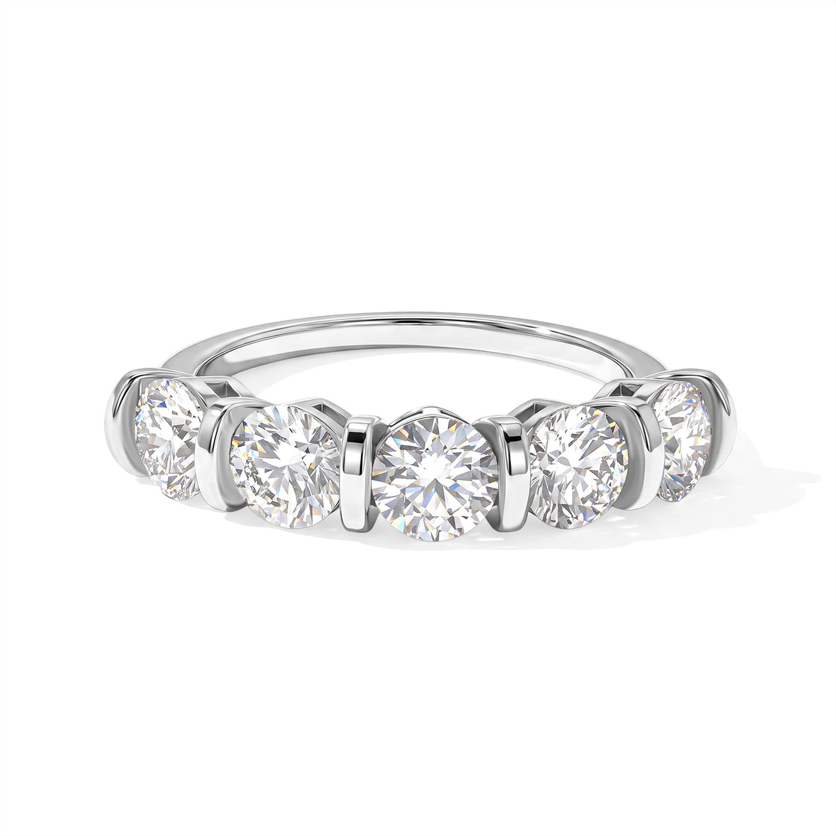 D'joy Moissanite Ring in Rhodium OverlaySterling Silver  2.140  Ct. 8770632 0