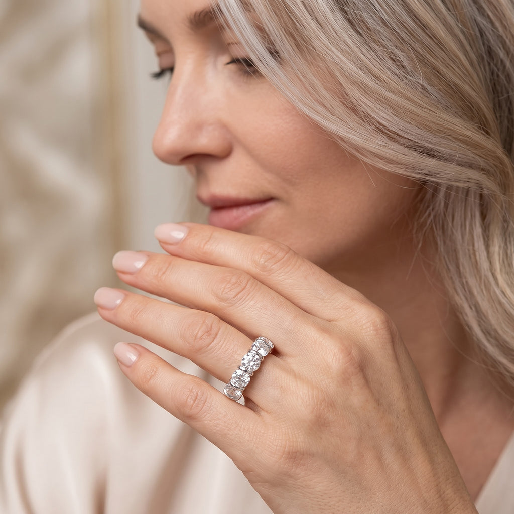 D'joy Moissanite Ring in Rhodium OverlaySterling Silver  2.140  Ct._8770632_1