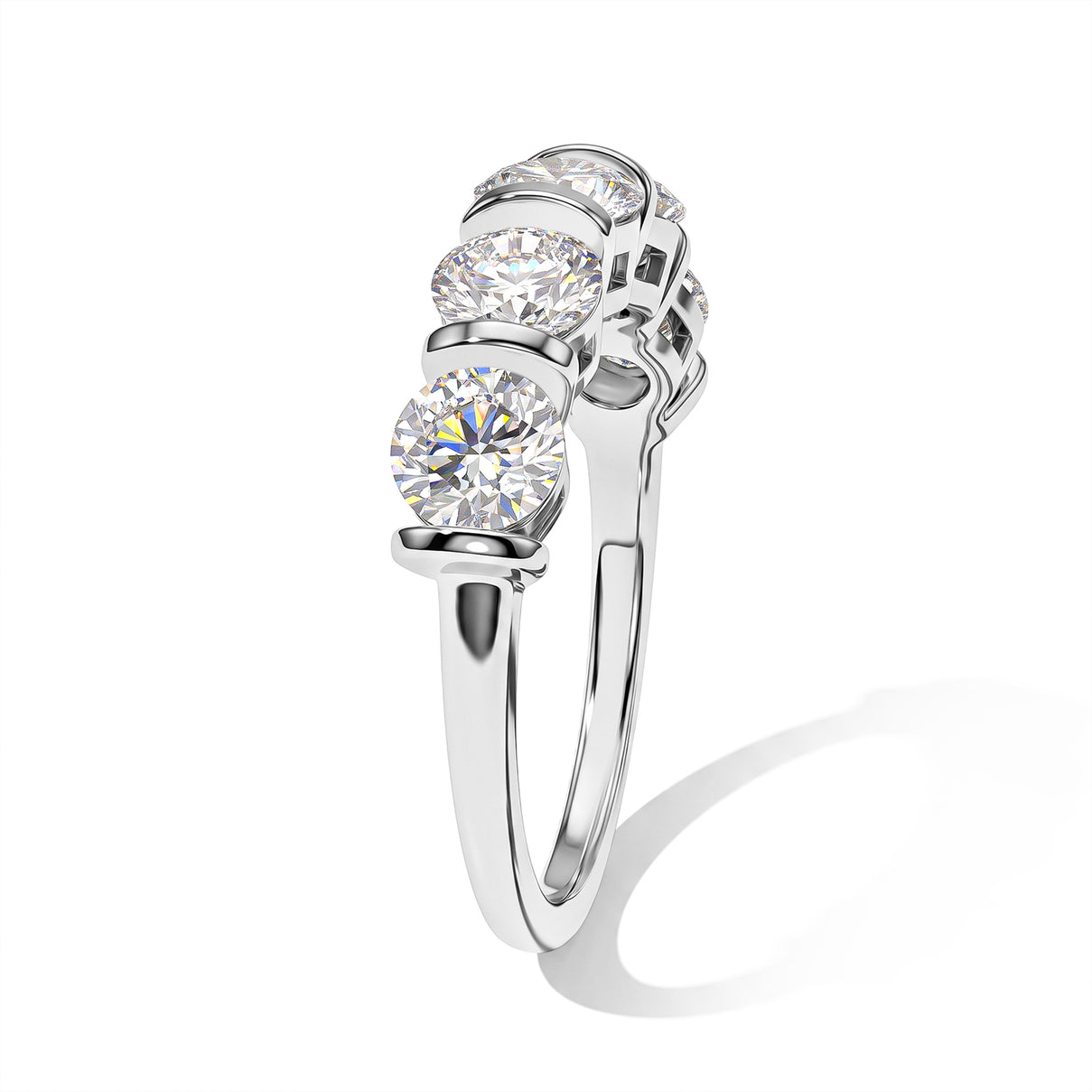 D'joy Moissanite Ring in Rhodium OverlaySterling Silver  2.140  Ct. 8770632 3