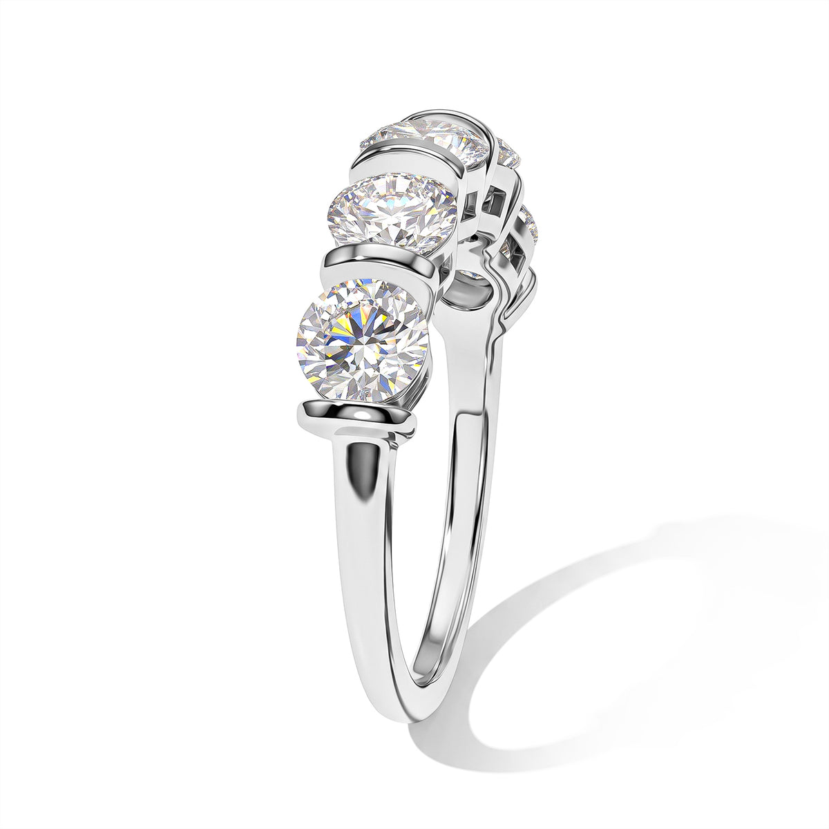 D'joy Moissanite Ring in Rhodium OverlaySterling Silver  2.140  Ct. 8770632 3