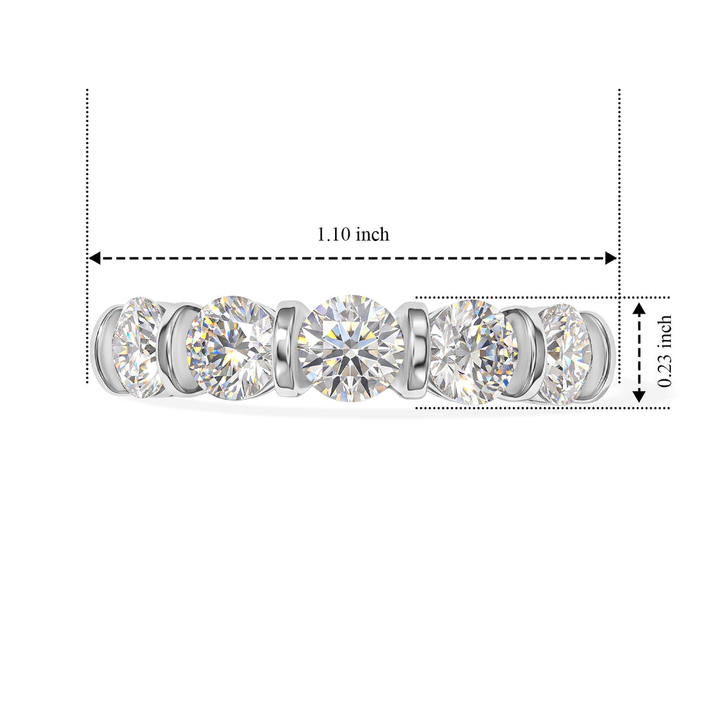 D'joy Moissanite Ring in Rhodium OverlaySterling Silver  2.140  Ct._8770632_5