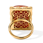 EverTrue - Dyed Red Jade Bamboo Frame Solitaire Ring 17.30 Ct._8770641_4