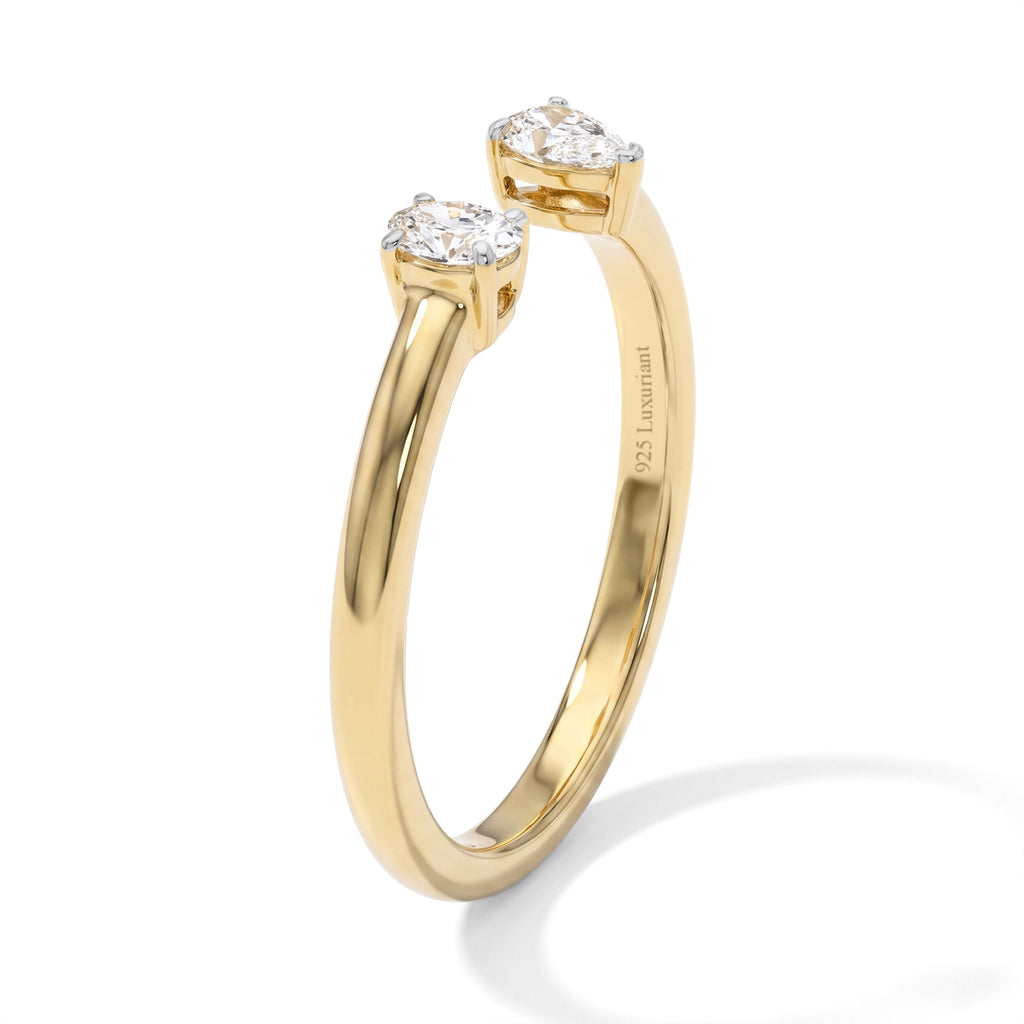Luxuriant Lab Grown Diamond Ring in 18K YG VermeilSterling Silver  0.255  Ct._8770720_3