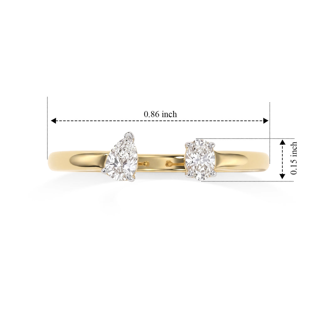 Luxuriant Lab Grown Diamond Ring in 18K YG VermeilSterling Silver  0.255  Ct._8770720_6