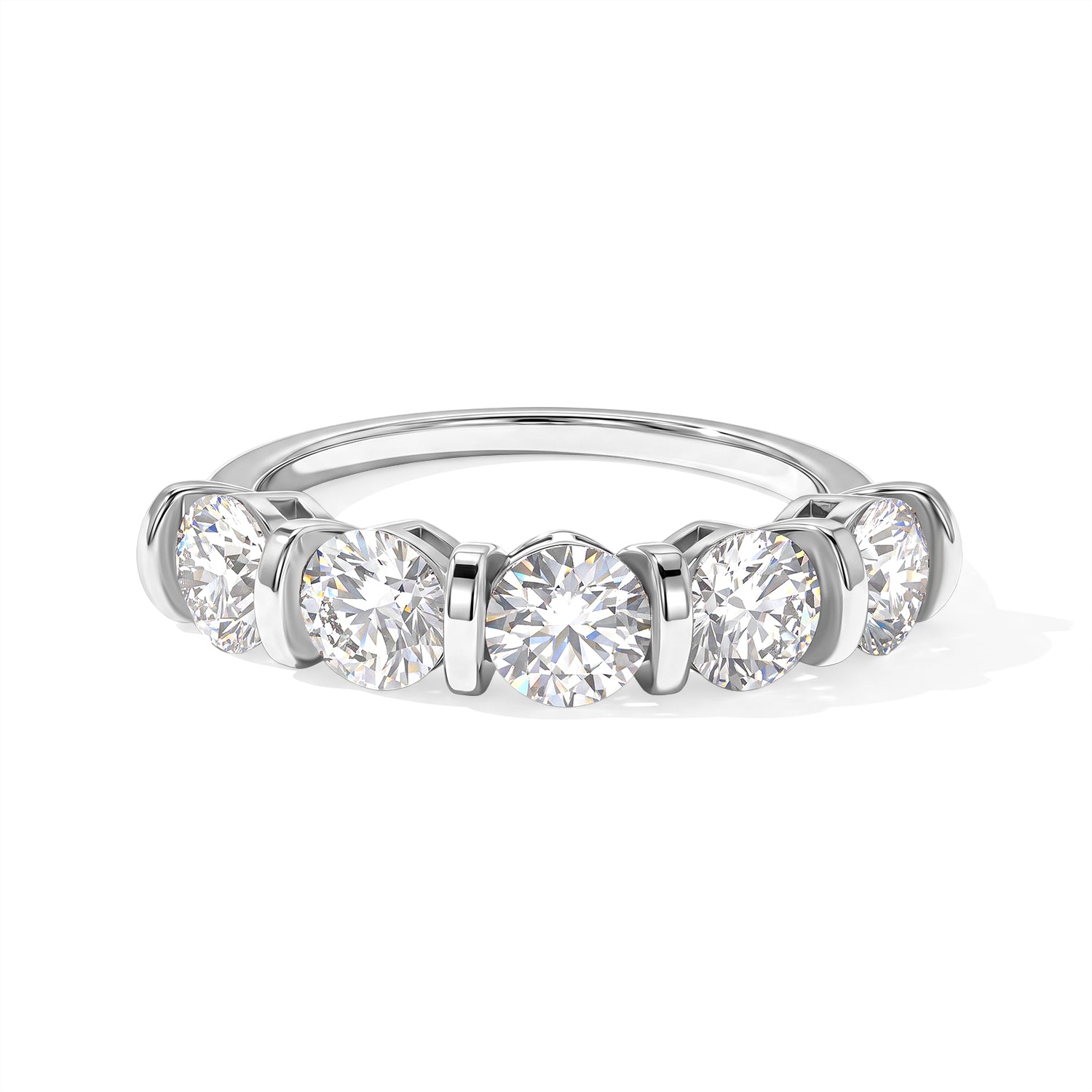D'joy Moissanite Ring in Rhodium OverlaySterling Silver  2.140  Ct. 8770738 0