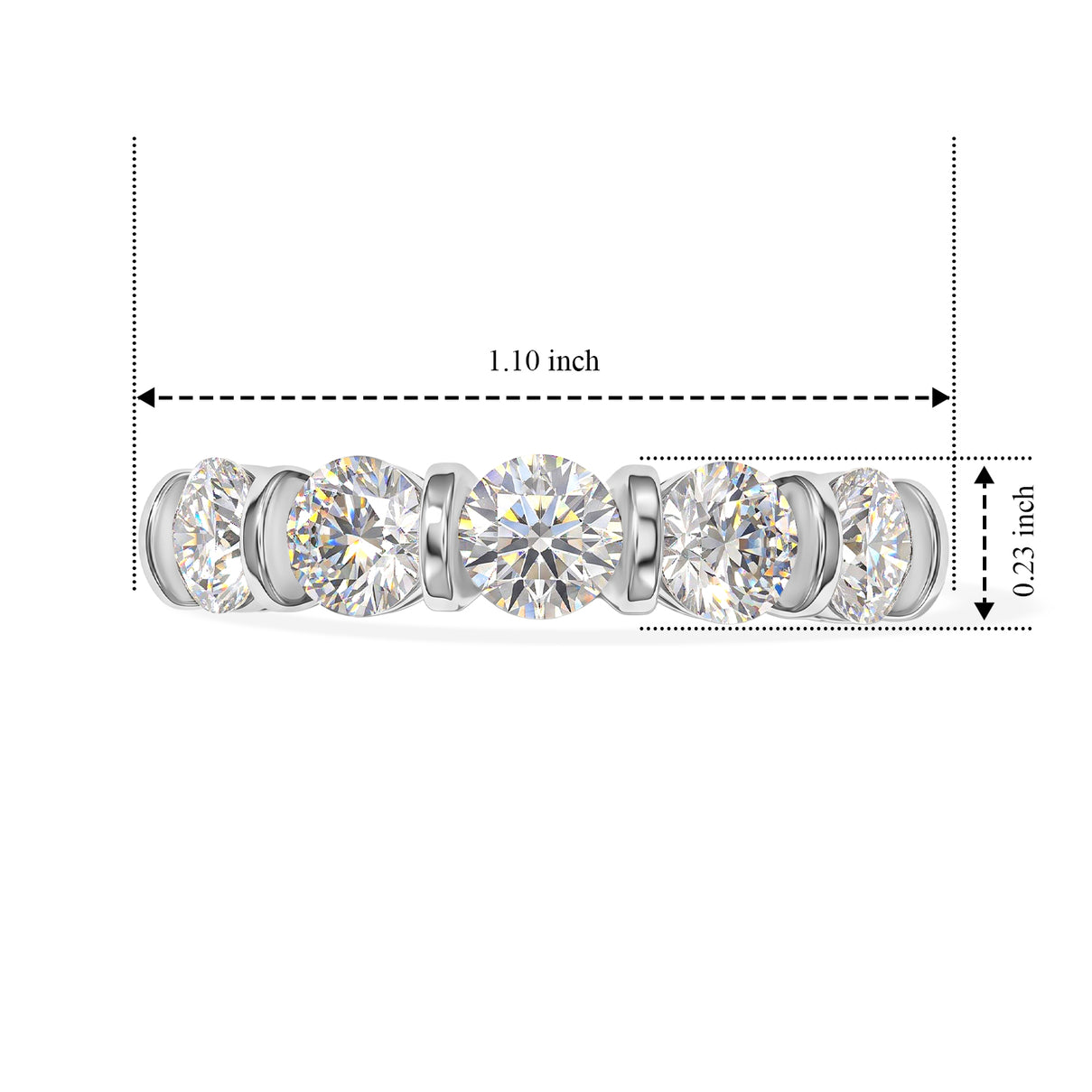 D'joy Moissanite Ring in Rhodium OverlaySterling Silver  2.140  Ct. 8770738 5