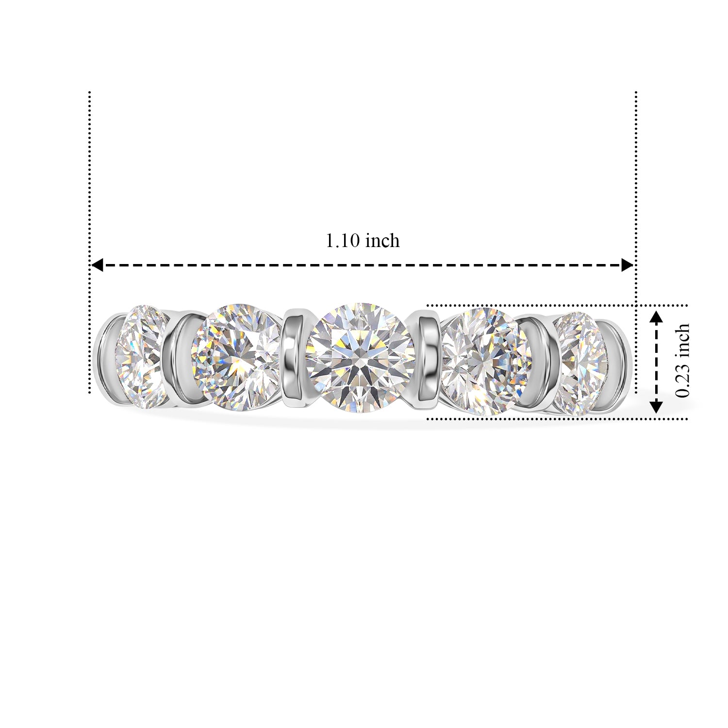 D'joy Moissanite Ring in Rhodium OverlaySterling Silver  2.140  Ct. 8770738 5