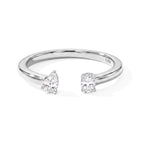 Luxuriant Lab Grown Diamond Ring in Rhodium OverlaySterling Silver  0.255  Ct._8770755
